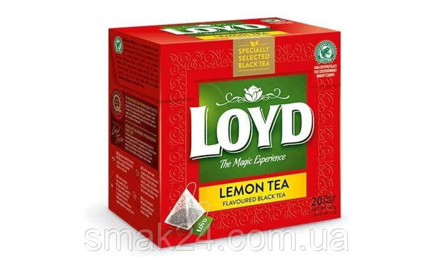 Чай черный Лимон Loyd Lemon 20 пирамидок (34г) Польша
