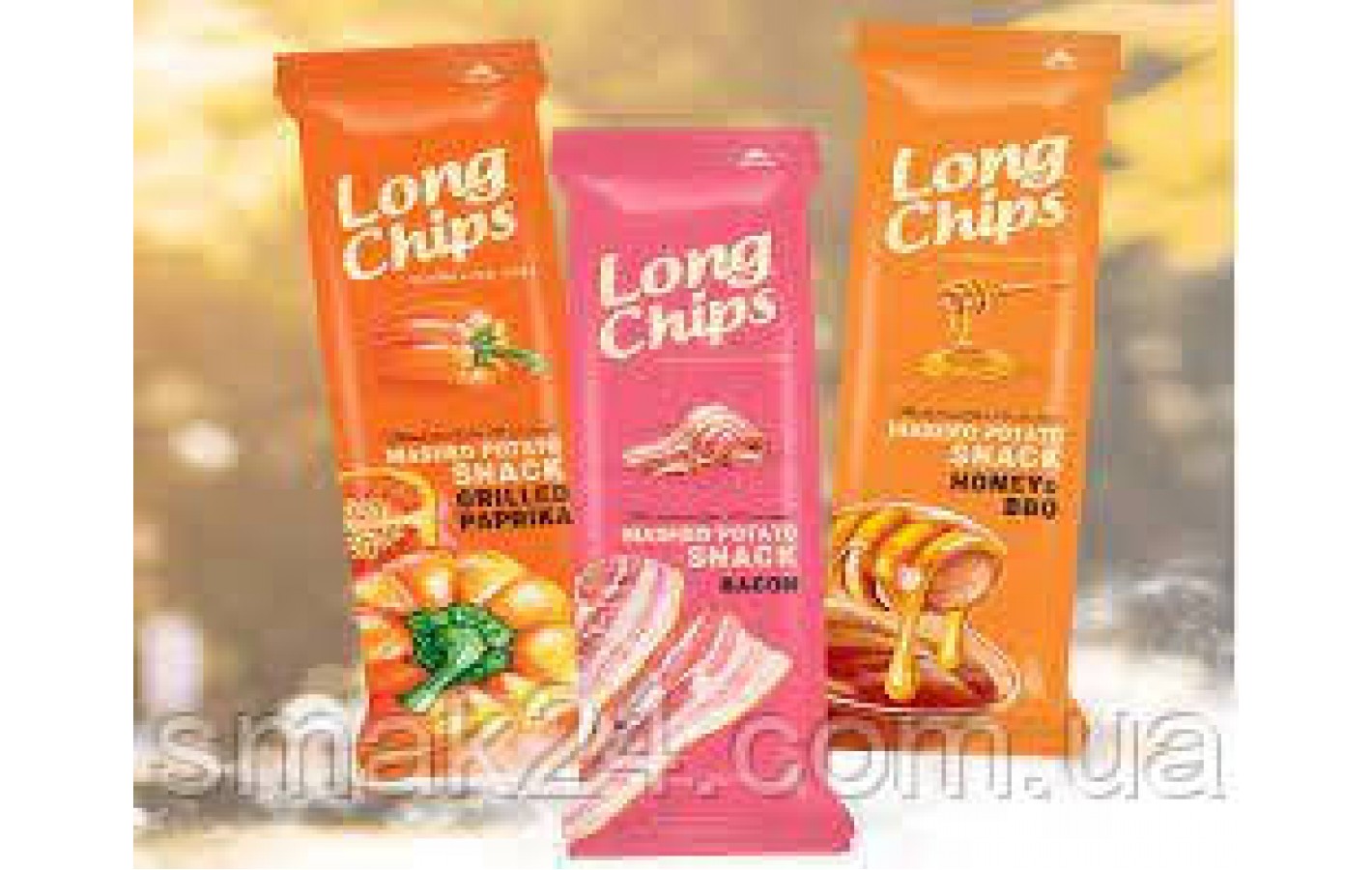 Чіпси з сиром і зеленою цибулею Long Chips 75г Латвія