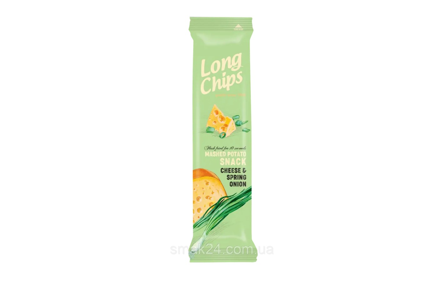 Чіпси з сиром і зеленою цибулею Long Chips 75г Латвія