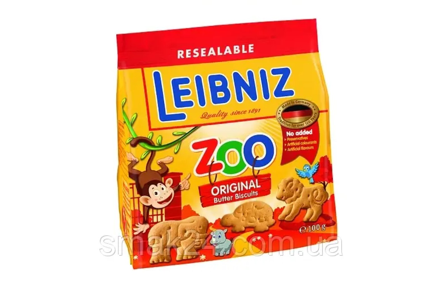 Печиво олійне Зоопарк Bahlsen Leibniz Лейбни Zoo 100 г Німеччина