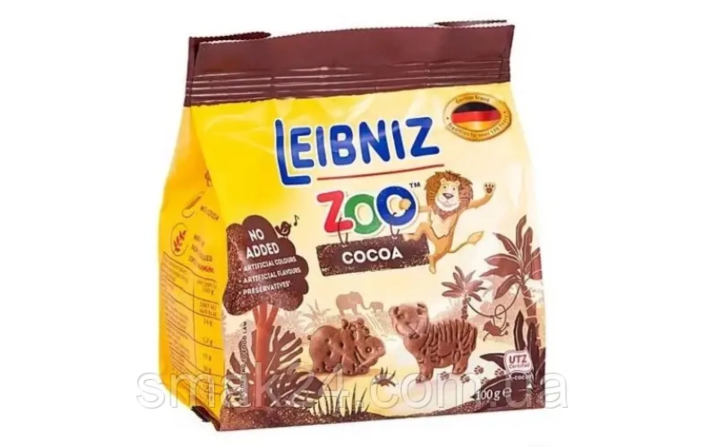 Печиво какао Зоопарк Bahlsen Leibniz Лейбніц Zoo 100г Німеччина
