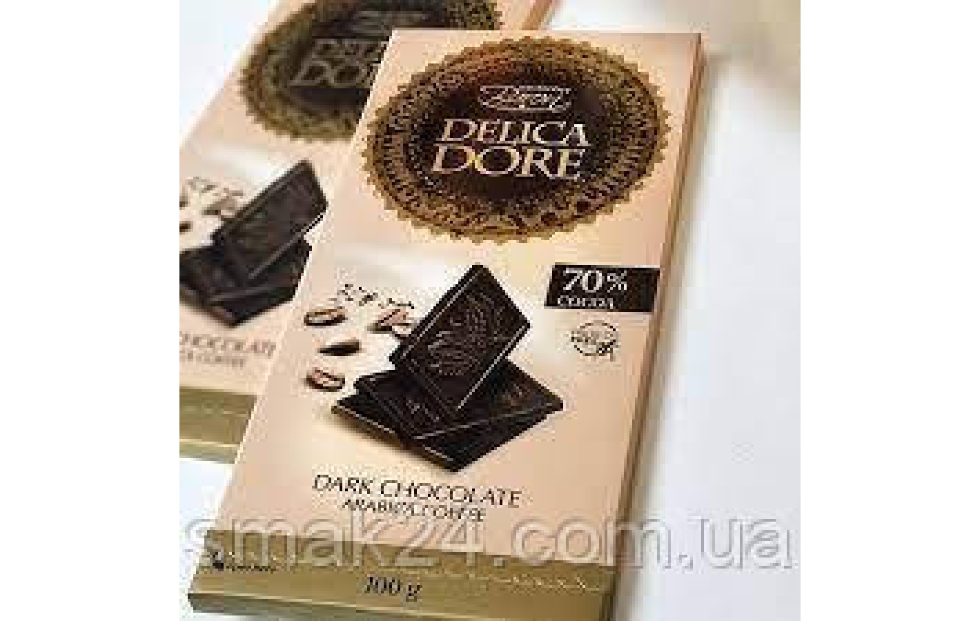 Шоколад чорний без пальмової олії Delicadore Arabica coffee 70% Baron 100 г