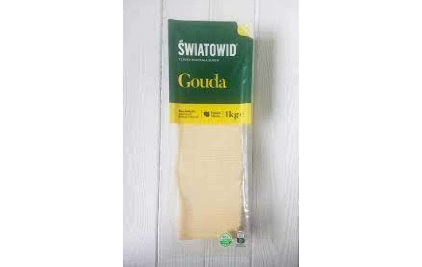 Сыр в слайсах  Gouda  Swiatowid  без консервантов 1кг  Польша