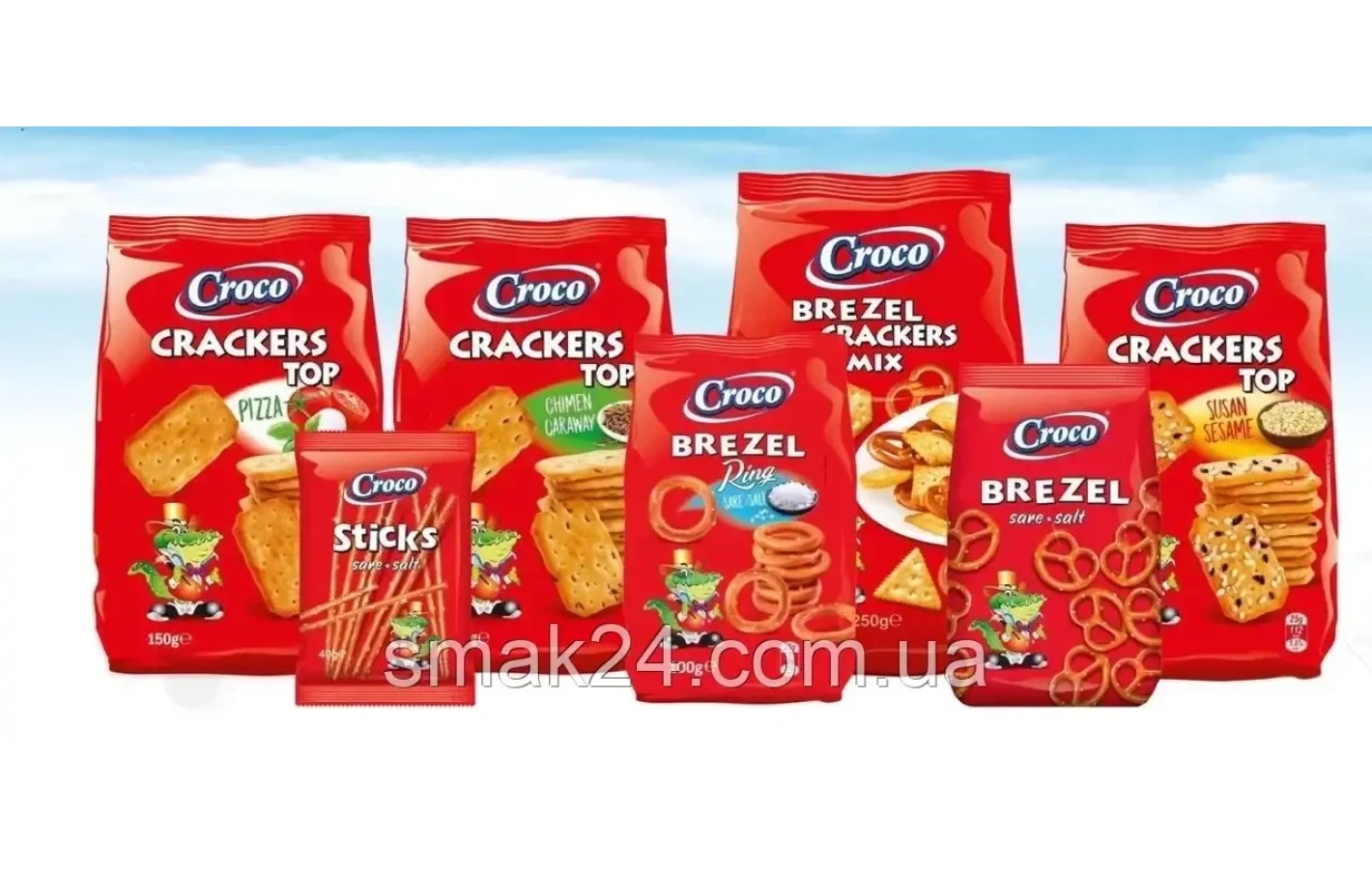 Крекер солоний з кмином Croco Crackers TOP 150 г Румунія
