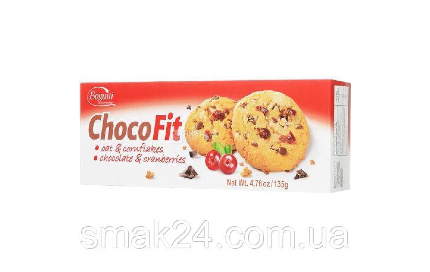 Печиво з шматочками журавлини та шоколаду  Bogutti Choco Gutti 135г