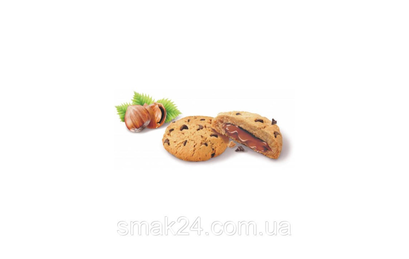 Печиво начинка фундука та шматочки шоколаду   Bogutti Choco Gutti 160г