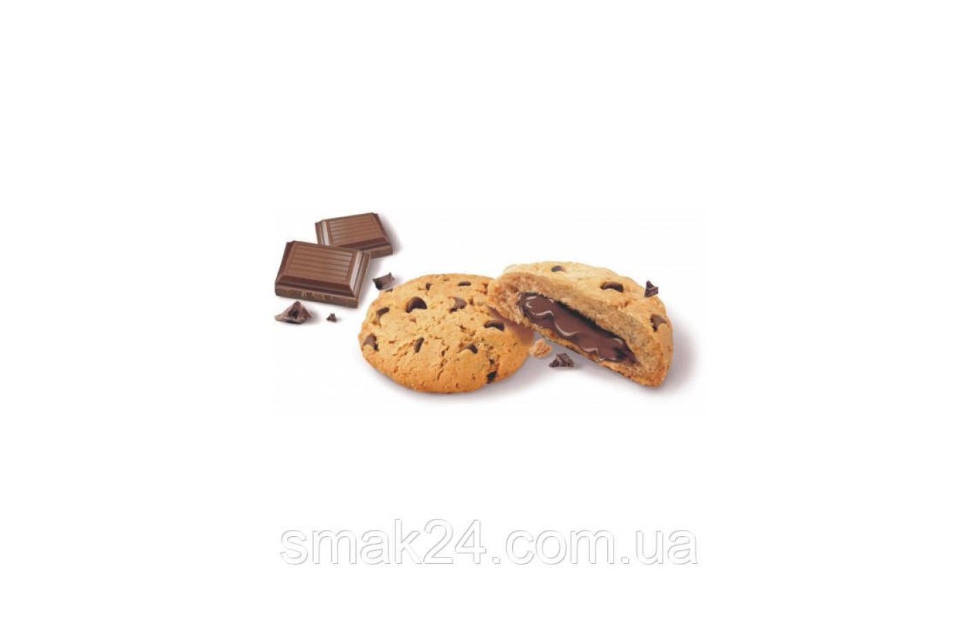 Печиво шоколадною начинкою та шматочками шоколаду  Bogutti Choco Gutti 160г