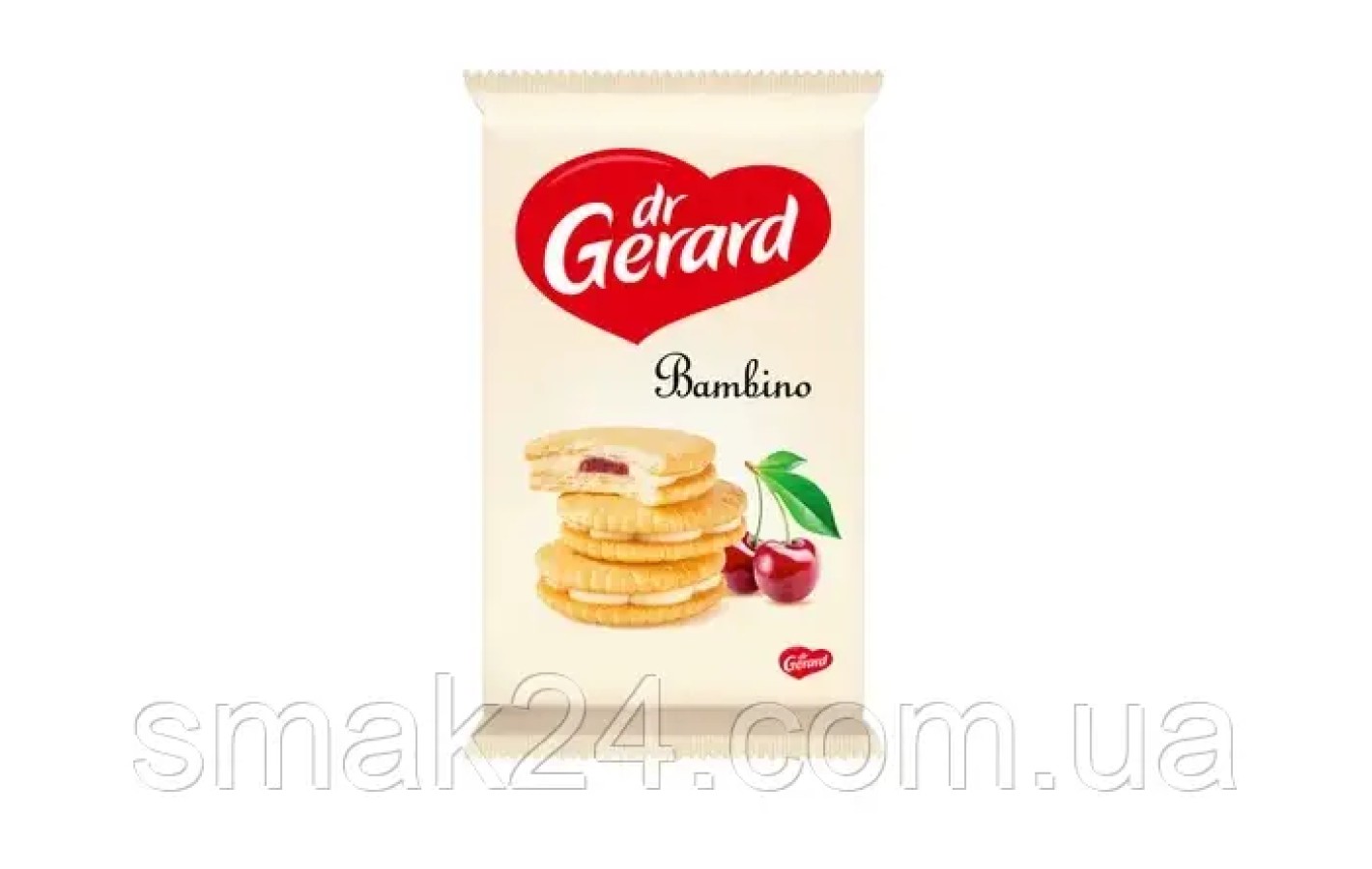 Печиво з вишнево-кремовою начинкою Bambino dr.Gerard 235г