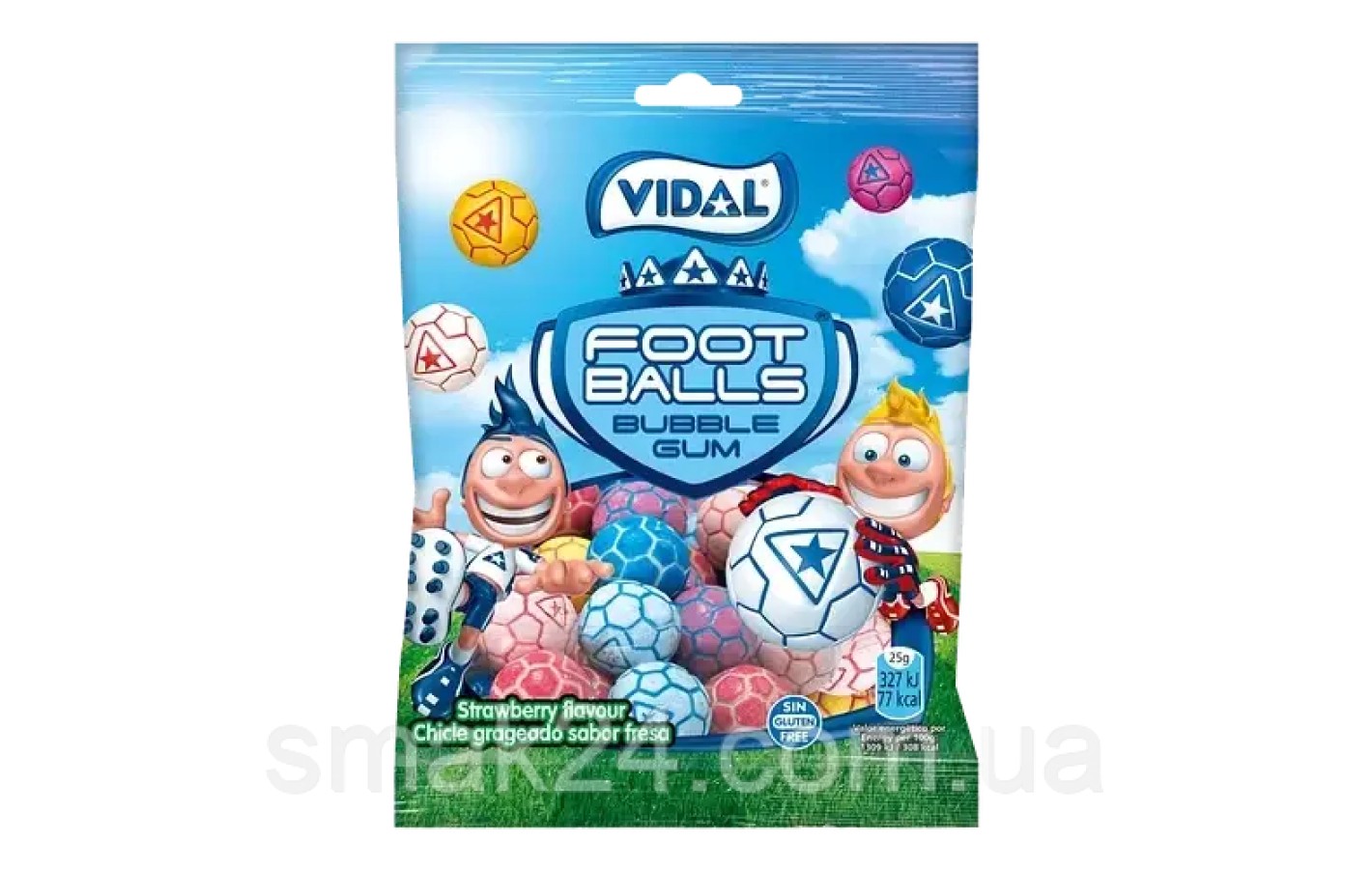 Жувальна гумка Без глютену Футбол ТМ VIDAL Foot Balls 90г Іспанія
