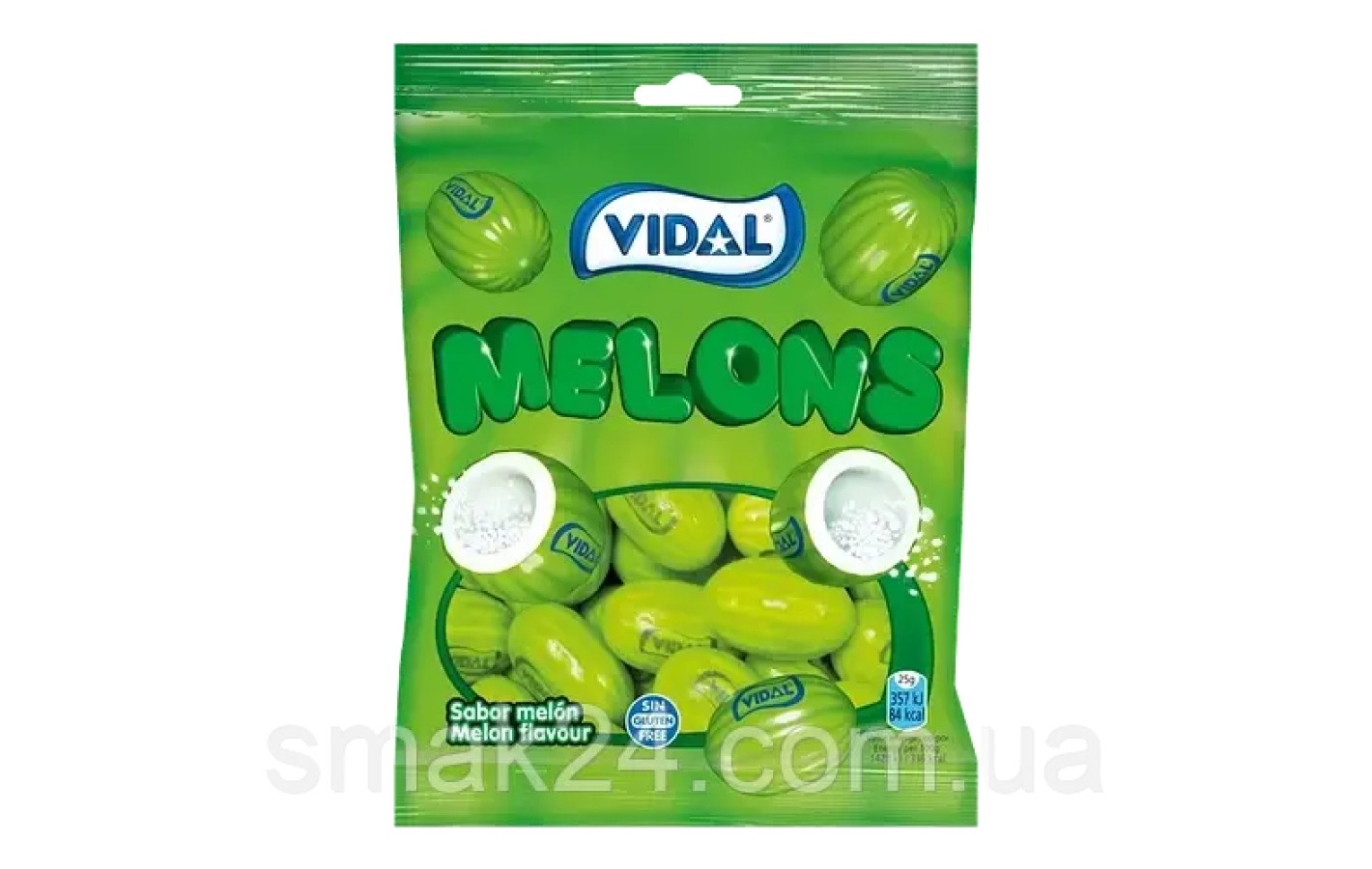 Жевательная резинка Без глютена Дыня ТМ VIDAL Melons 90г Испания