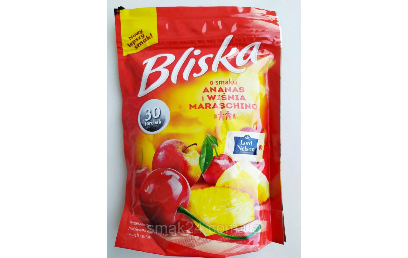 Чай со вкусом ананаса и вишни Lord Nelson Bliska 30 пакет.
