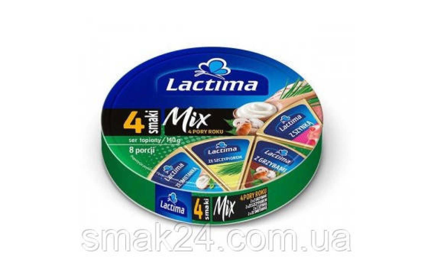 Сыр плавленный Микс порционный,Lactima Mix 4 вкуса 140г