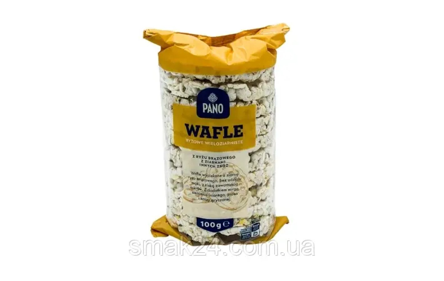 Рисовые хлебцы без глютена с коричневым рисом и злаками Pano Wafle 100г