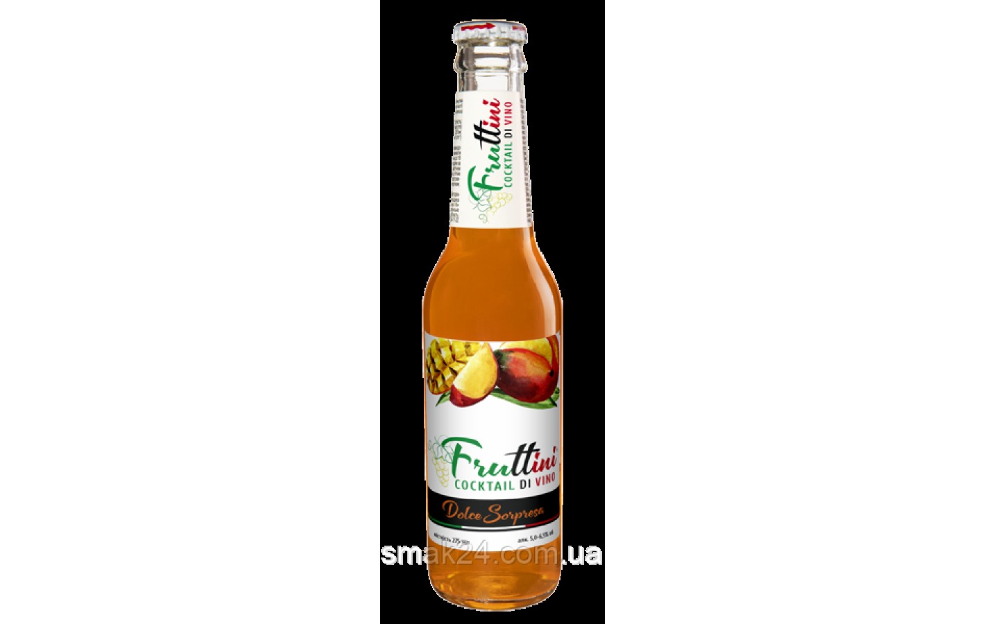 Коктейль винный слабоалкогольный FRUTTINI DOLCE SORPRESA (Манго) 5,0-6,5%, 275 мл
