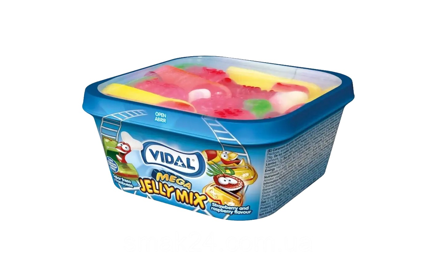 Желейные жевательные конфеты БЕЗ ГЛЮТЕНА Mega Jelly MIX 200г ТМ VIDAL