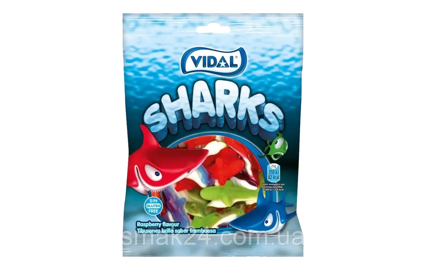 Желейні цукерки Без глютену Акули Sharks ТМ VIDAL 90 г Іспанія