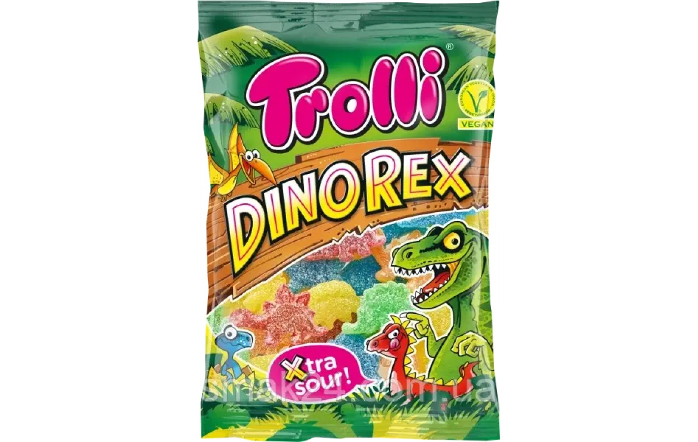 Желейні цукерки кислі Динозаврики Trolli Dino Rex Sour Німеччина 100г