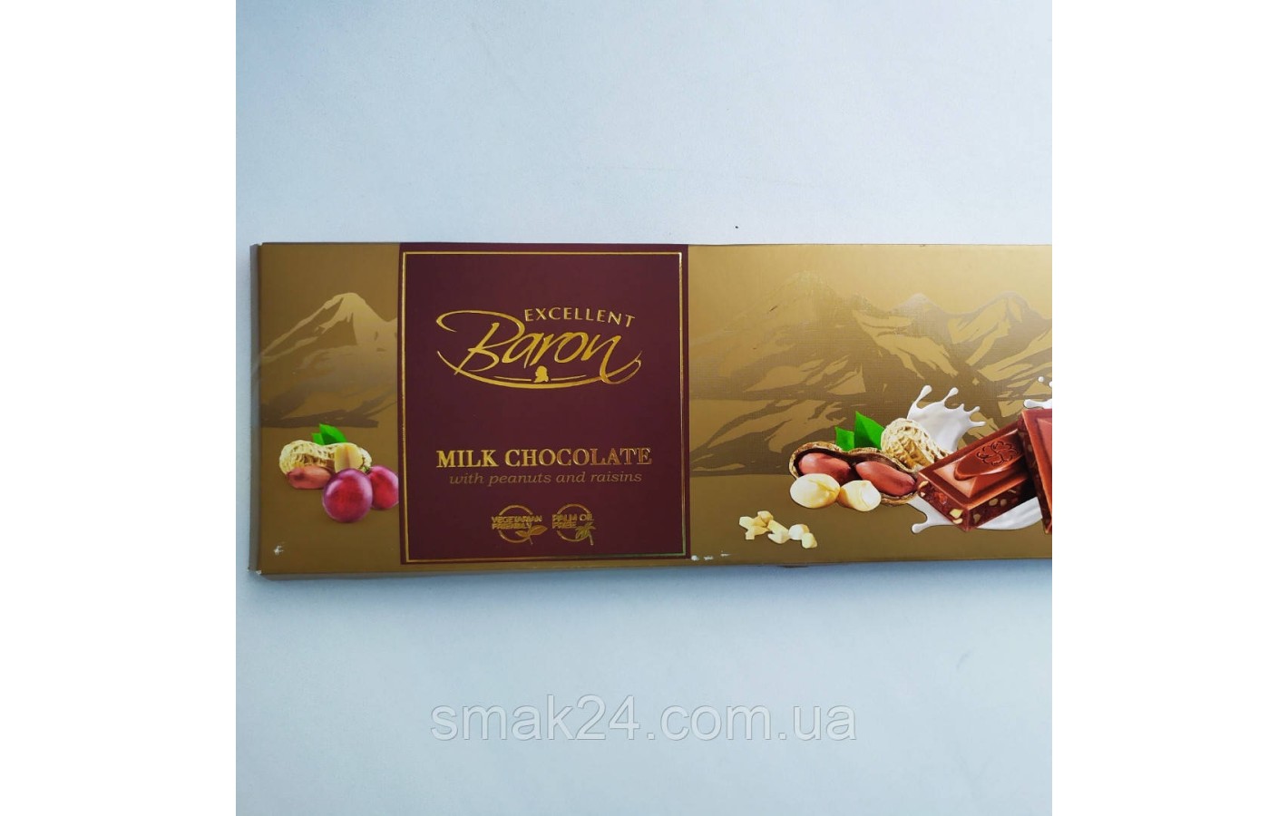 Молочний шоколад з арахісом і родзинками Baron Raisins&Peanuts 220 г Польща
