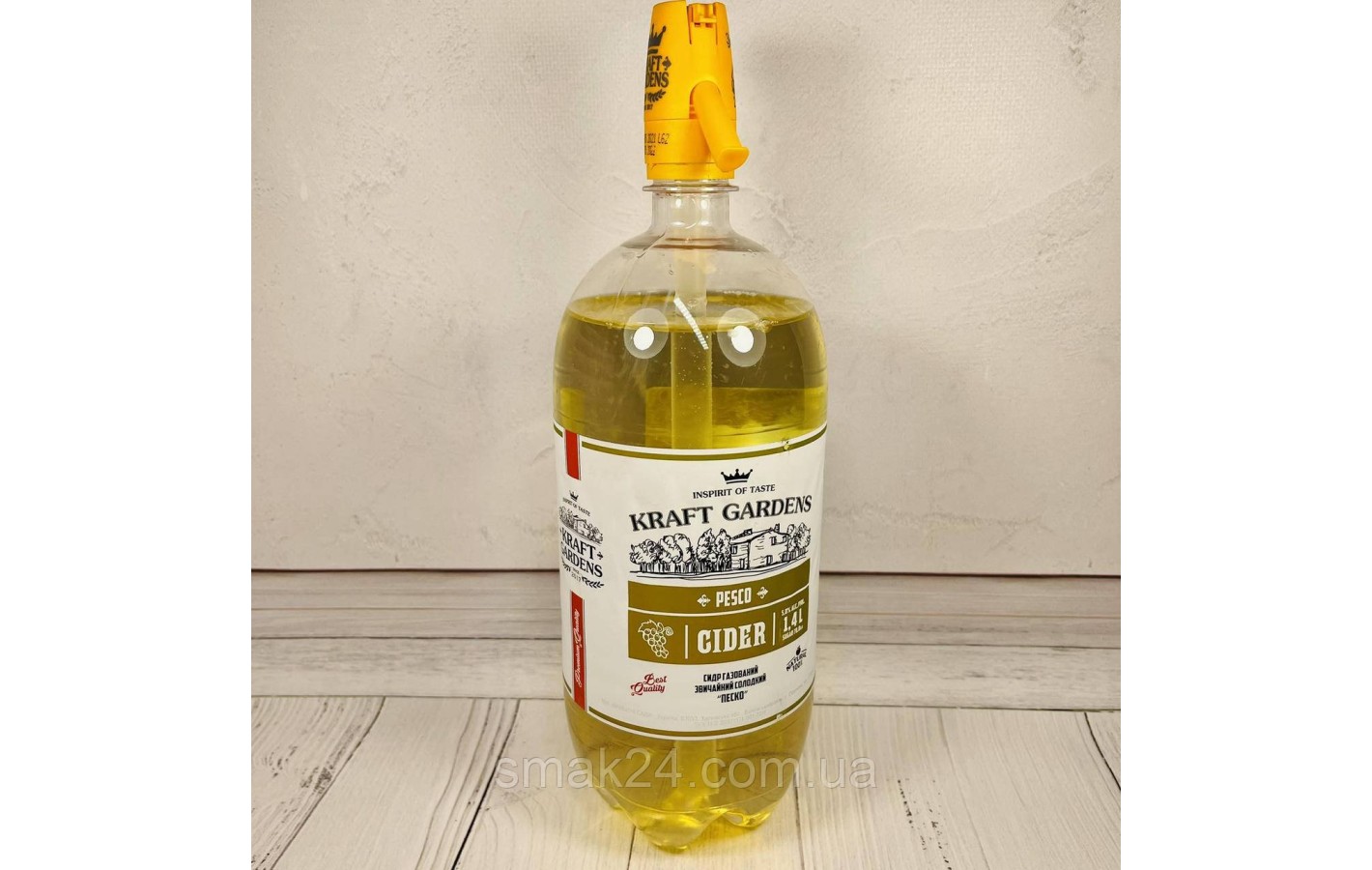 Сидр Персик KRAFT GARDENS  5,5%, 1,4л