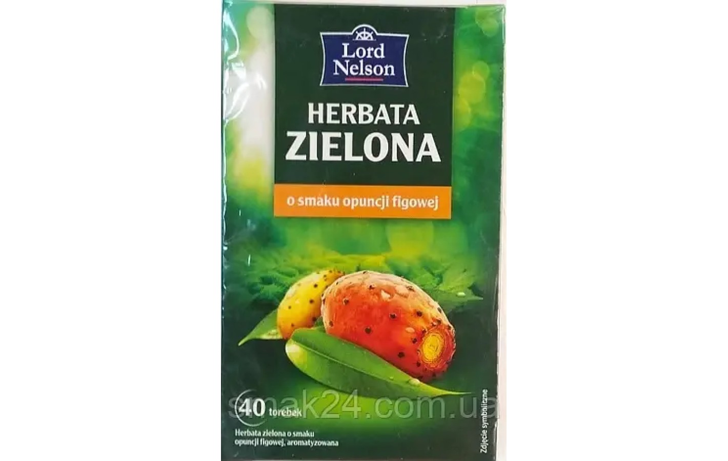 Чай зеленый с кактусом Lord Nelson Zelona z sokiem z opincji 40пакет. Польша