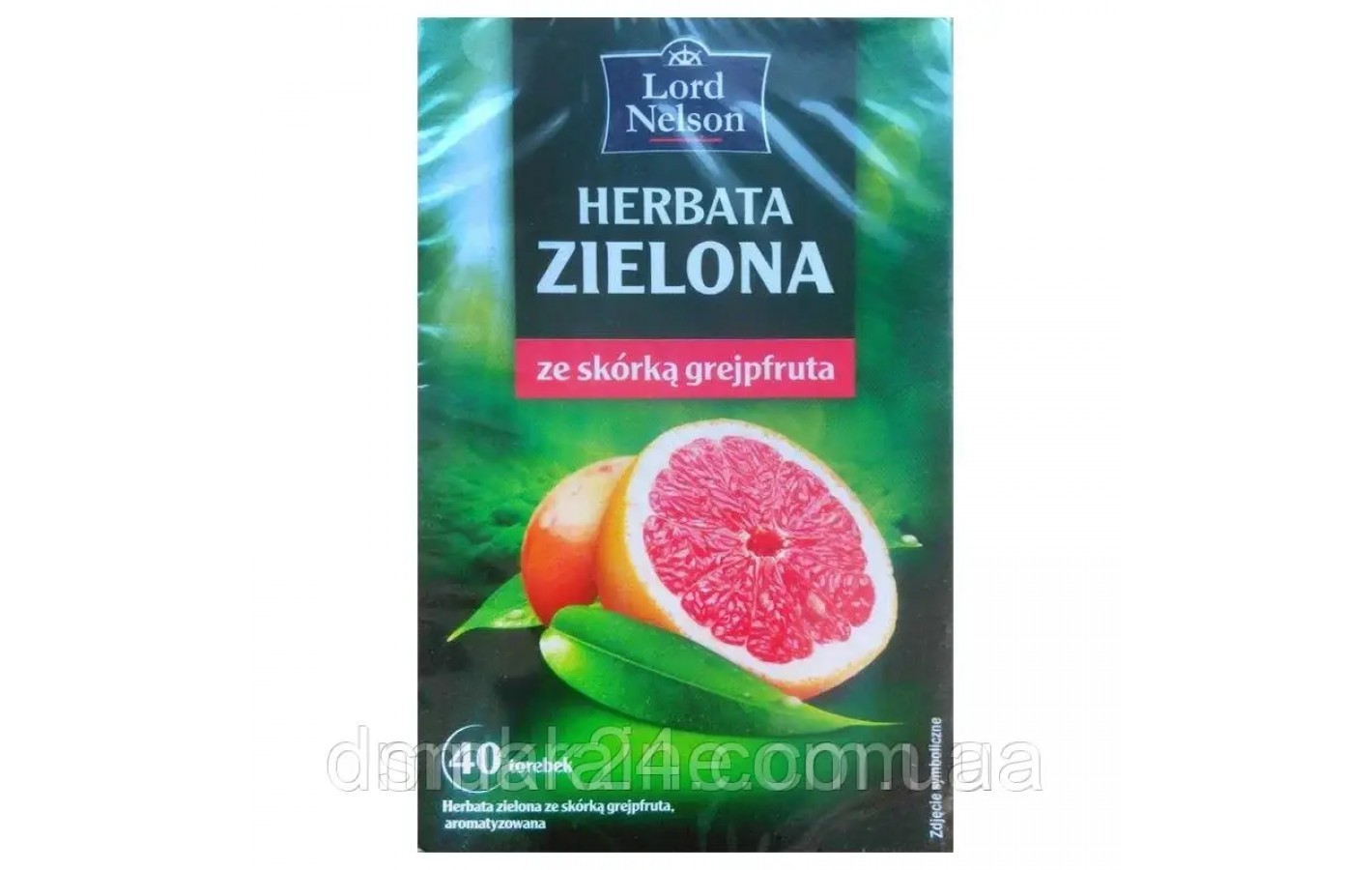 Чай зеленый с грейпфрутом Lord Nelson Zelona 40пакет. Польша