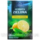 Чай зеленый с лимоном Lord Nelson Zelona 40пакет. Польша