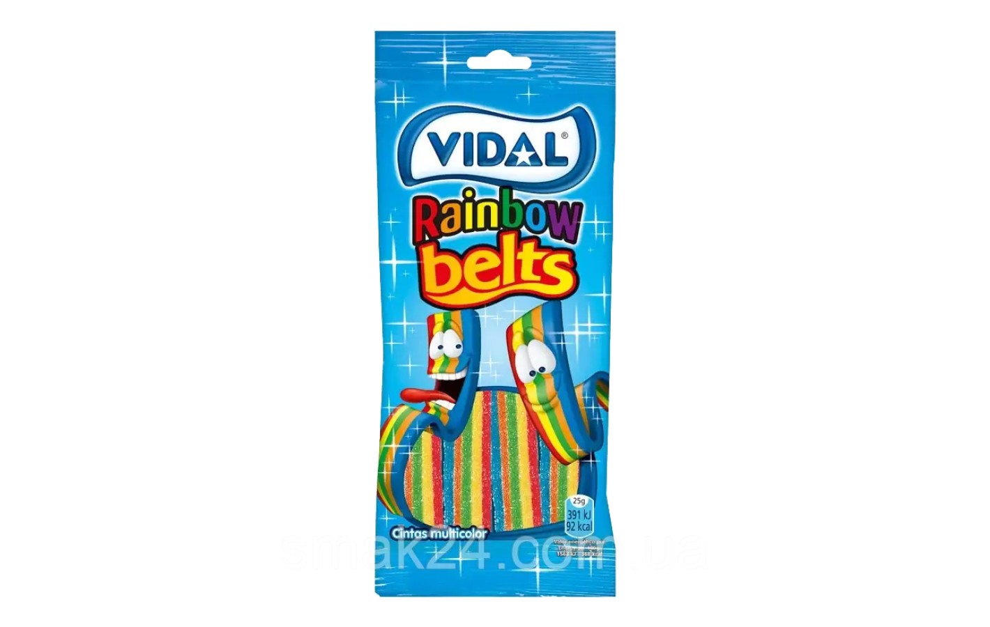 Желейні цукерки Веселкові стрічки ТМ VIDAL Rainbow Belts 100г Іспанія