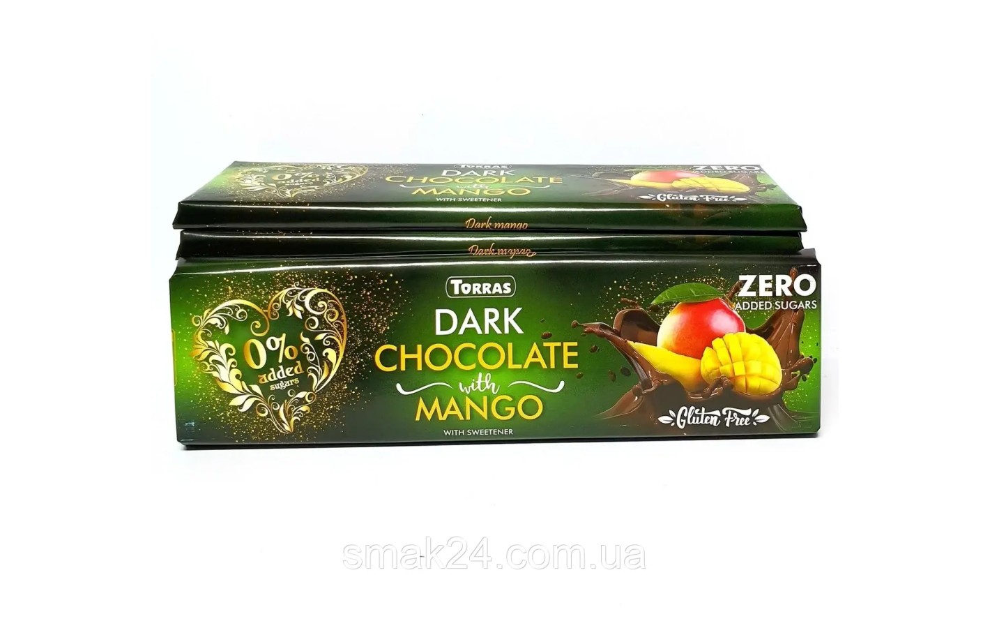 Шоколад чорний з манго без цукру і глютену Торрас Torras Zero Dark Mango 300 г Іспанія
