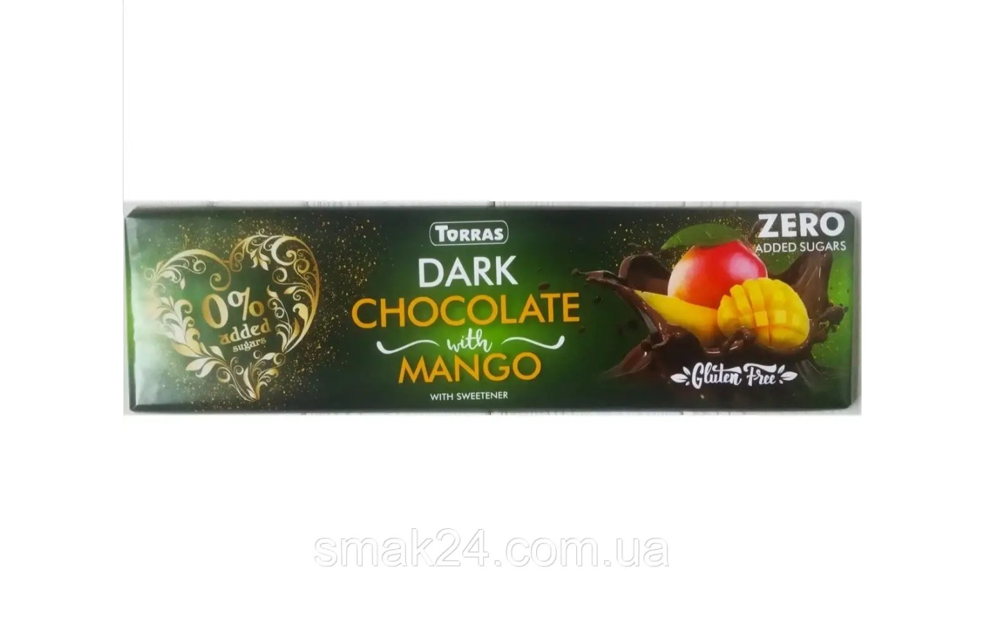 Шоколад чорний з манго без цукру і глютену Торрас Torras Zero Dark Mango 300 г Іспанія