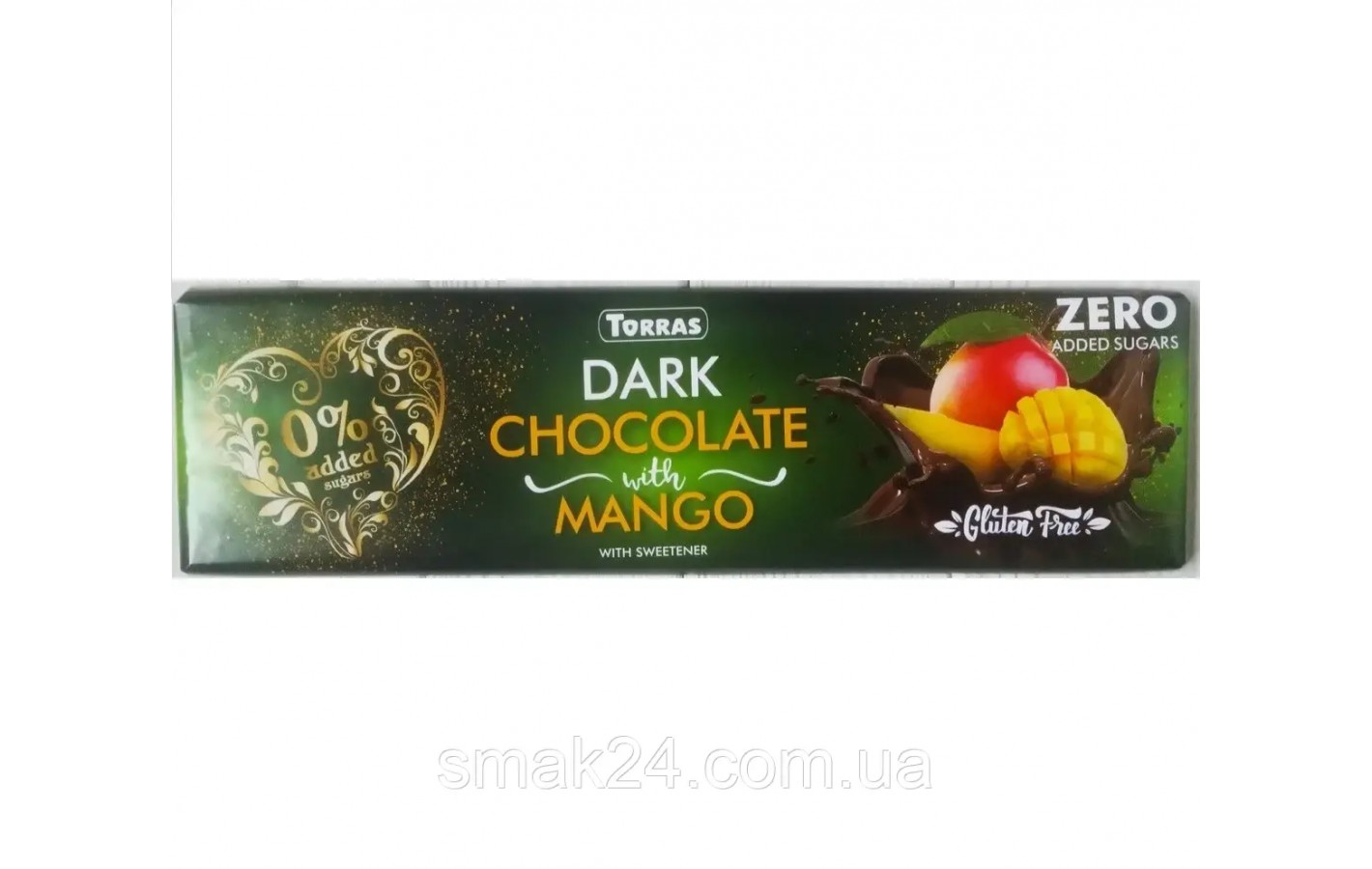 Шоколад чорний із манго без цукру та глютену Торрас Torras Zero Dark Mango 300 г Іспанія