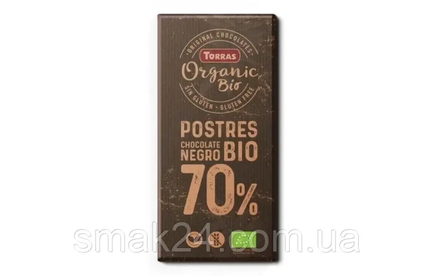 Шоколад без глютену Torras Organic Bio Postres 70% какао 200г Іспанія