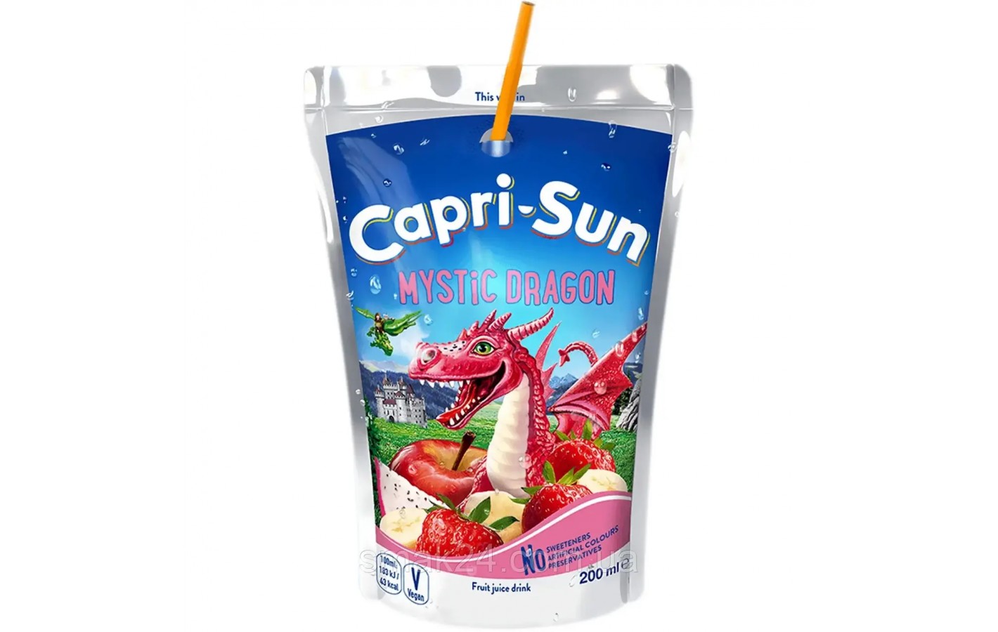 Сок яблоко, клубника, банан Capri-Sun Mystic Dragon 200 мл (10шт/1упак) Германия