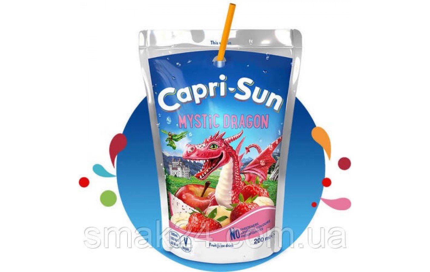 Сок яблоко, клубника, банан Capri-Sun Mystic Dragon 200 мл (10шт/1упак) Германия