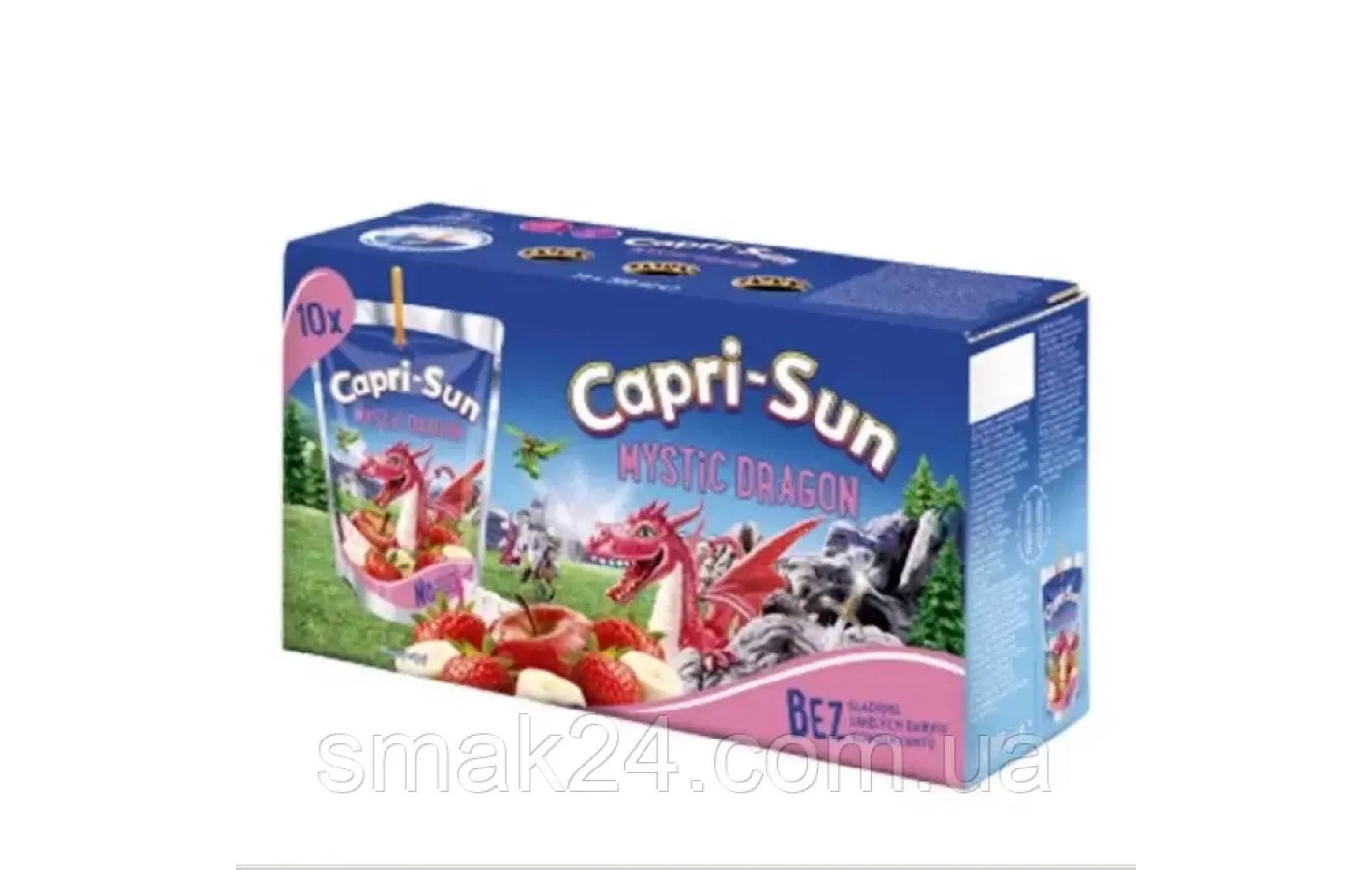 Сок яблоко, клубника, банан Capri-Sun Mystic Dragon 200 мл (10шт/1упак) Германия