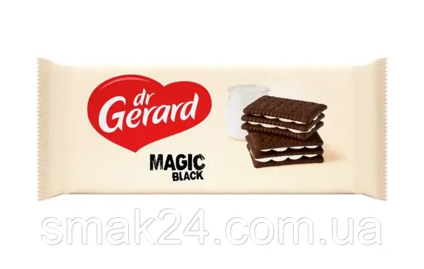 Печиво шоколадне з кремовою начинкою Magic Black dr.Gerard 144г