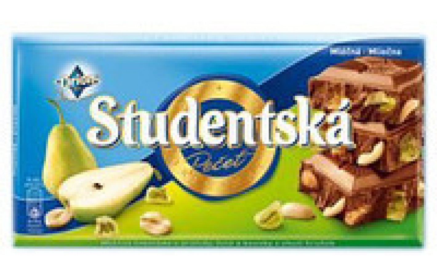 Шоколад молочный Studentska с грушей и арахисом Чехия 170г