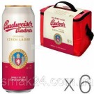 Пиво светлое Budweiser 6шт 0,5л+Сумка-холодильник, Чехия