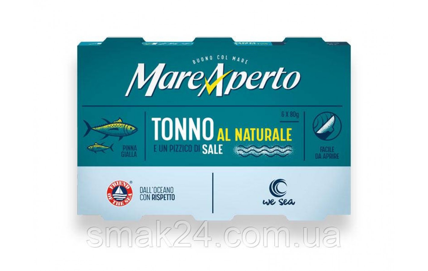 Тунец в собственном соку Mare Aperto Natural 80 г Италия