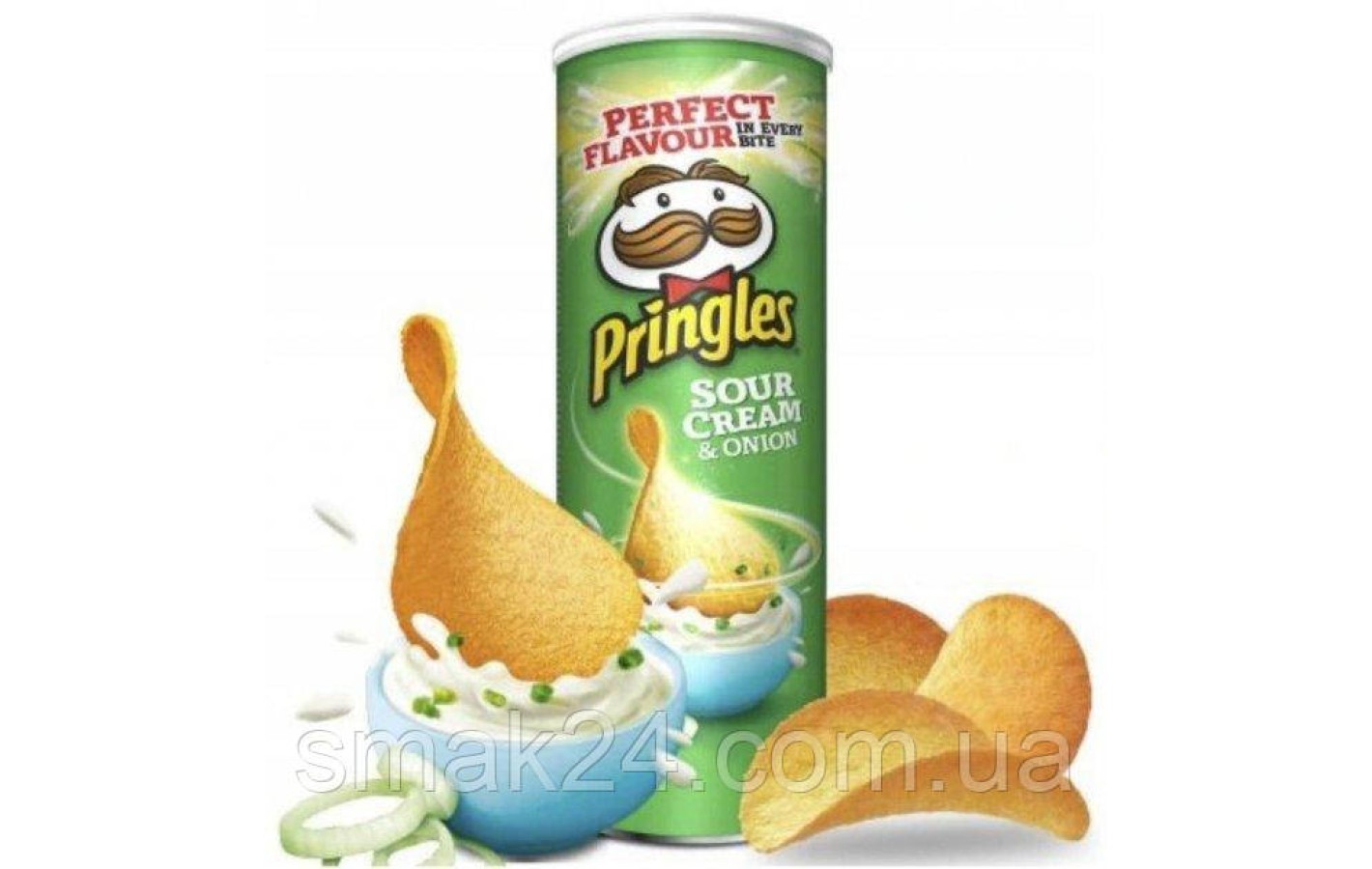 Чипсы сметана и зеленый лук Pringles  Sour cream & Onion,130 г