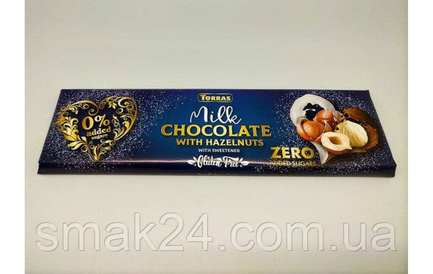 Шоколад молочний без цукру та глютену Торрас із фундуком Torras Zero Milk Huzelnuts 300 г Іспанія