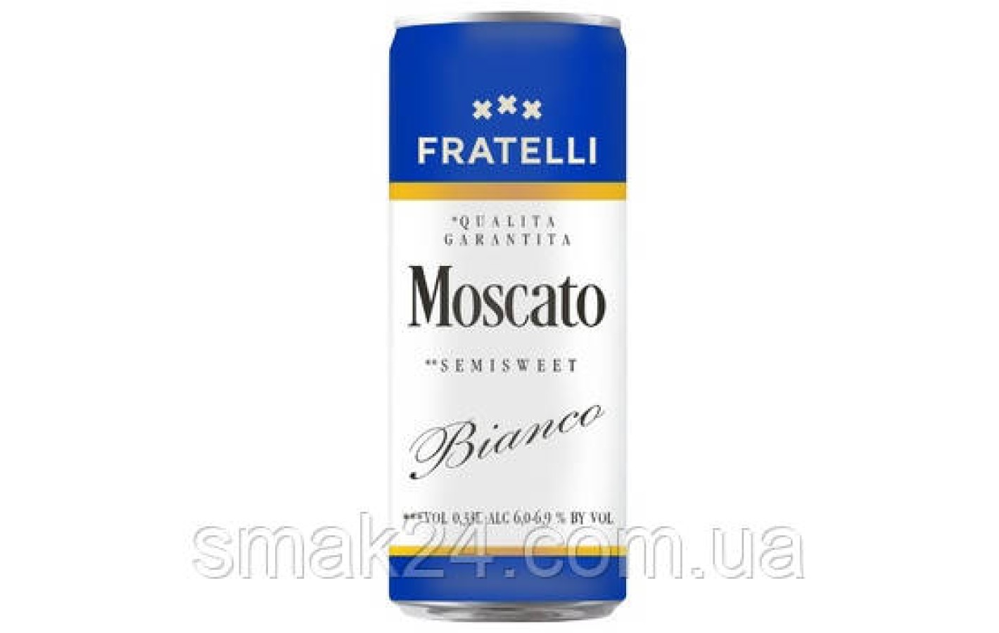 Вино ігристе Fratelli moscato напівсолодке біле 9.5-13% 0.33л