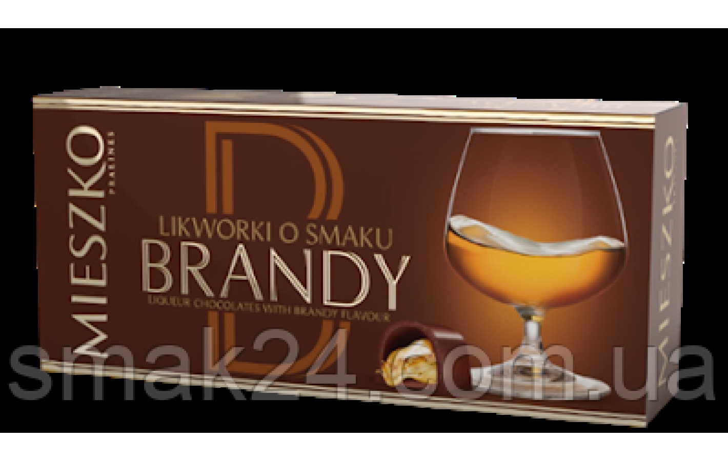 Шоколадні цукерки лікер Бренді Mieszko Brandy 180г Польща