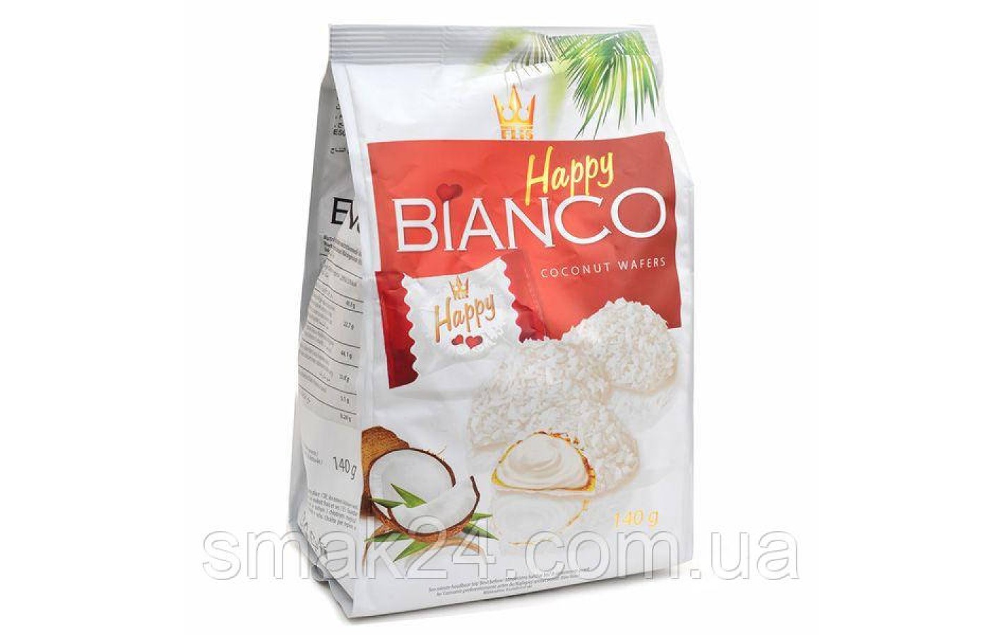 Кокосовые вафли Happy Bianco Coconut 140г Польша
