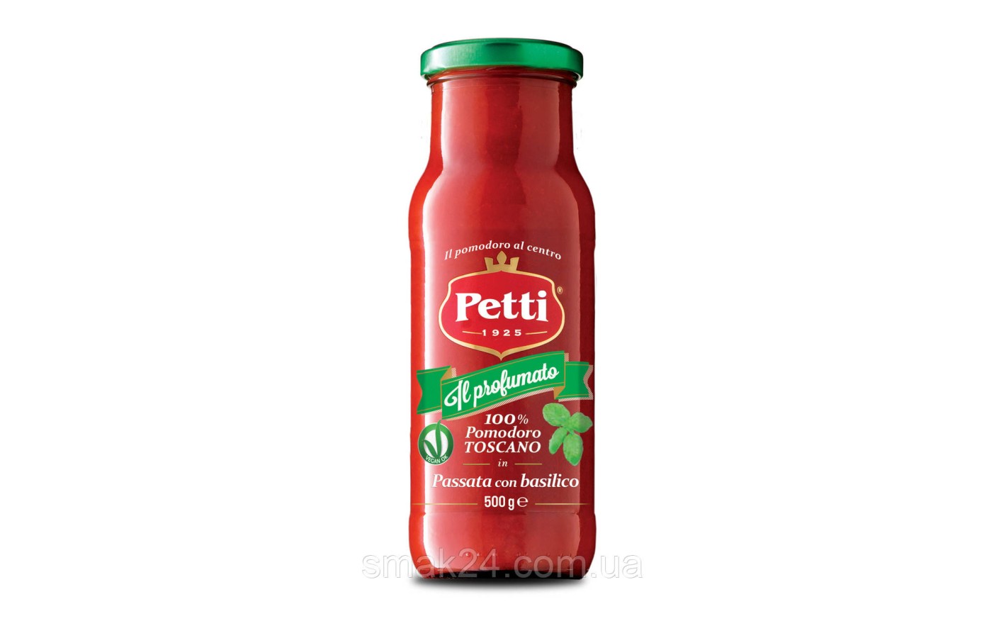 Томатное пюре с базиликом Petti Passata di pomodoro con basilico 100% pomidorowy Toscano 500г Италия