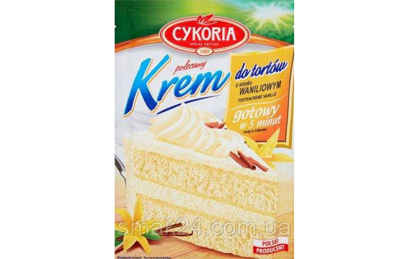 Крем для тортів Ванільний Cykoria Krem do tortów o smaku waniliowym 100 г Польща