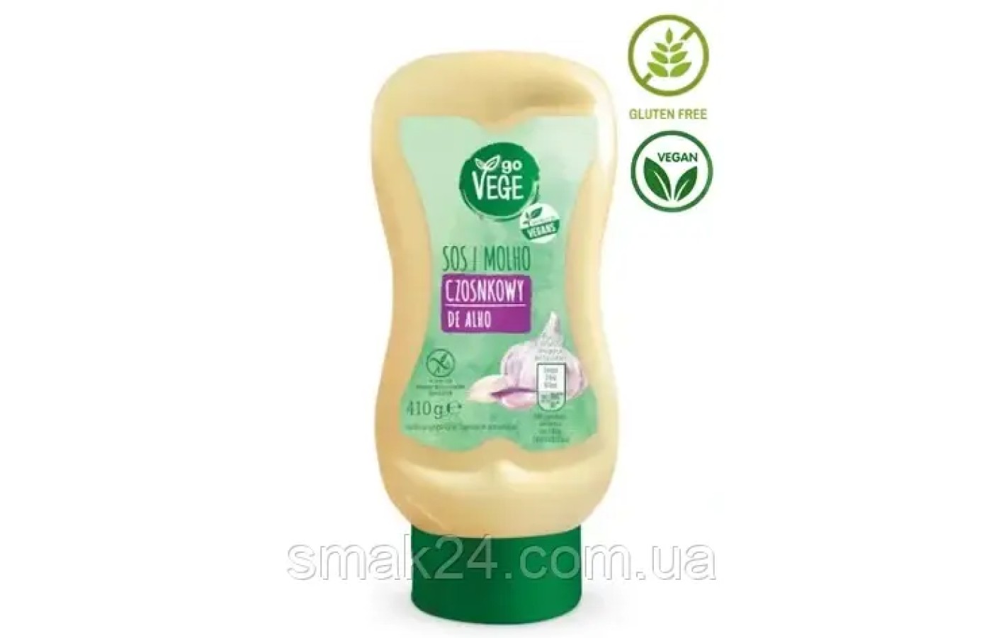 Соус с чесноком БЕЗ ГЛЮТЕНА Go Vege Sos i Molho Czosnkowy 410г Польша