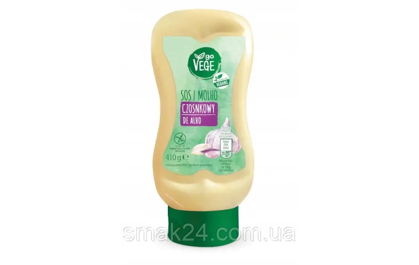Соус с чесноком БЕЗ ГЛЮТЕНА Go Vege Sos i Molho Czosnkowy 410г Польша