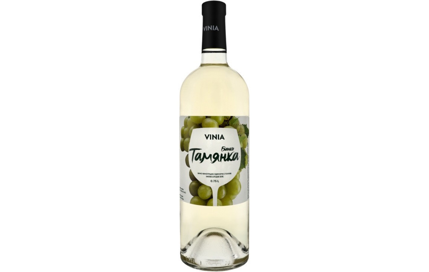 Вино белое полусладкое Тамянка Закарпатская ТМ Vinia  13% 0.75л