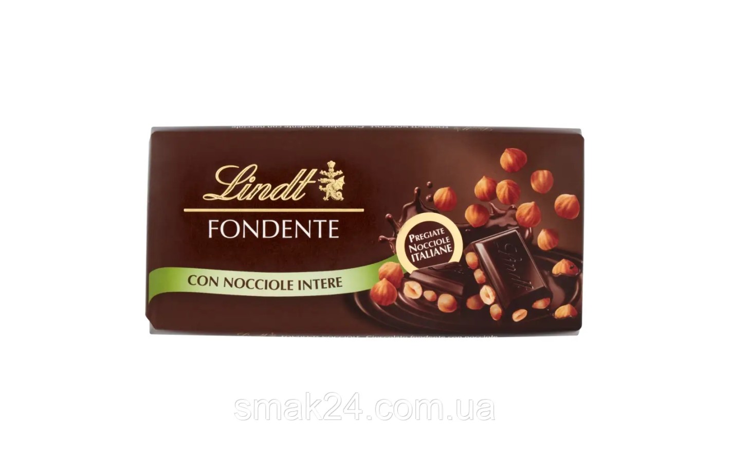 Шоколад чорний із суцільним фундуком Lindt Fondente con Nocciole Intere 100 г Швейцарія