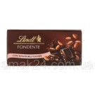 Шоколад чорний із підсмаженим мигдалем Lindt fondente con mandorle tostate 100 г Швейцарія